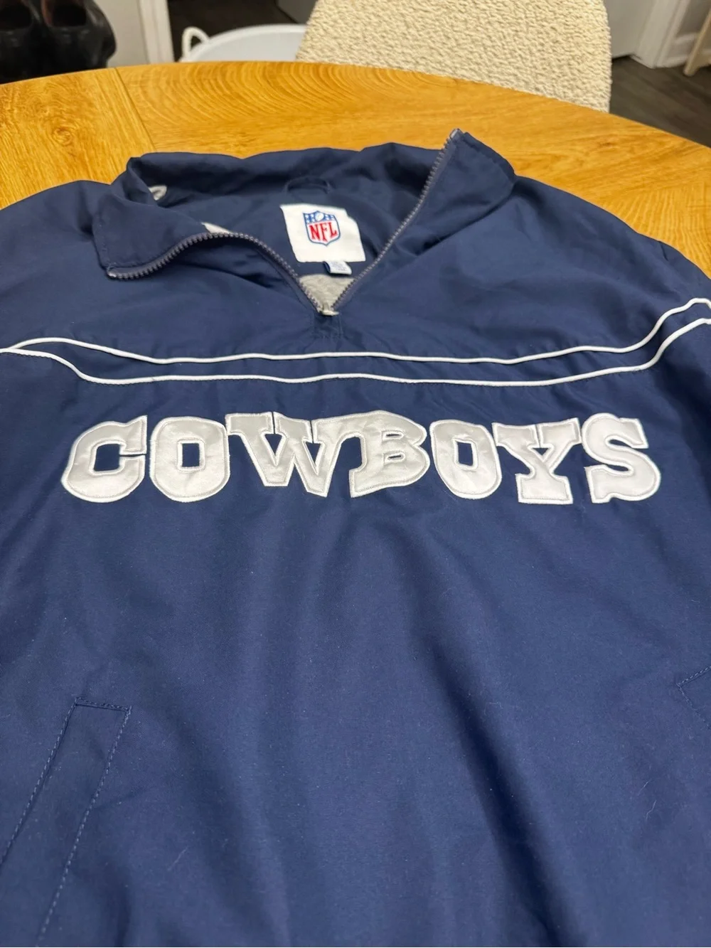 NFL Navy Blue Zip-Front Pullover Jacket